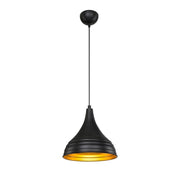 Lampada a sospensione Leda ASZ1338 in metallo nero