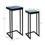 Set tavolini moderni arredo industrial pz 2