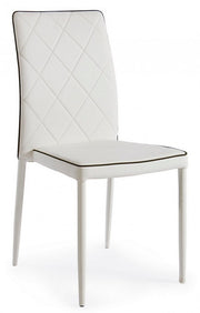 Sedia Achille con struttura in acciaio colore bianco