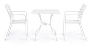 Tavolo in acciaio Kelsie bianco 70x70 cm