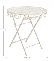 Tavolo Giselle classico crema D70 cm