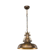Lampada a sospensione Tarus stile industriale oro antichizzato MDL4468
