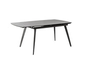 Tavolo allungabile con top in ceramica grigio antracite 140/170/200x90x76h cm