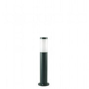 Palo in Alluminio Pressofuso con Diffusore Opalino - Altezza 180mm, Diametro 60mm, IP43 nero