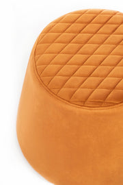 Pouf velluto metallo arancione cm 46,5 x 46,5 x h 33