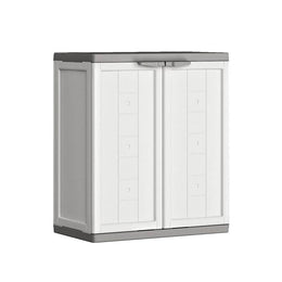Armadio basso in resina JOLLY R16 TNT Bianco e Grigio 68x39x h85 cm