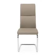 Sedia in ecopelle Tortora THELMA 44x58x h104 cm