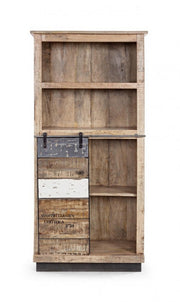 Libreria 1 anta 4 piani legno Tudor cm 71 x 34 x 163