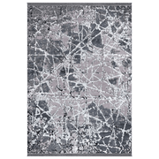 Tappeto decorativo antiscivolo Stella grigio superficie lucida 160x230