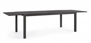 Tavolo HILDE per esterno in alluminio Antracite Allungabile 200-300x100x h75 cm