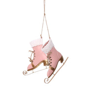 Pattini metallo rosa cm14x13h2
