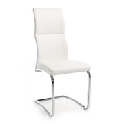 Sedia design  in ecopelle Bianco THELMA 44x58x h104 cm