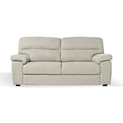 Divano Alenda 3 posti beige con piedini quadrati