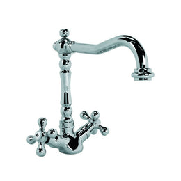 Rubinetto miscelatore per cucina finitura cromo h.23,5xP.26,5 cm