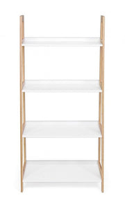 Libreria in legno di bamboo quattro ripiani BROOKLYN 62x38x h130 cm