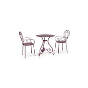 Sedia con braccioli Etienne Bordeaux impilabile
