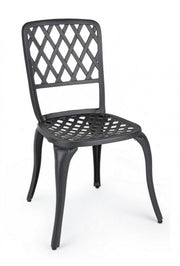Sedia alluminio antracite esterno cm 44 x 46 x  89h