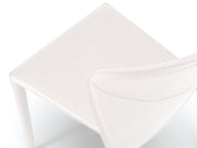 4x Sedia in similcuoio e seduta bianca 49x56x82h cm