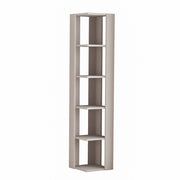Libreria Angolare 5 Ripiani Light Mocha 34x34x161 cm