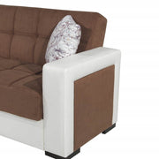 Divano con penisola Marmaris contenitore reversibile 212x145x80 H