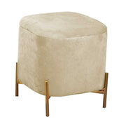 Puff velluto crema cm38x38h45