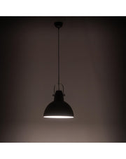 Lampada a sospensione Kande in metallo nero STS
