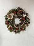 Crown covered in snow with berries and green flowers cm ø30h7,5