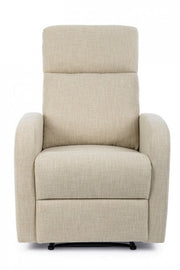 Poltrona reclinabile manuale tessuto beige Iris