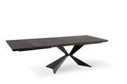 Tavolo allungabile con top impiallacciato rovere termocotto 160/240x90x76h cm