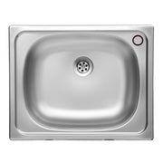 Lavello da cucina una vasca in acciaio inox satinato da incasso 40x50 cm(N20535) EFFEZ