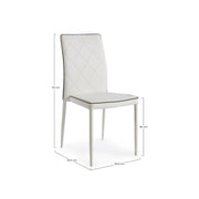 Sedia Achille con struttura in acciaio colore bianco