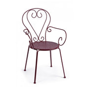 Sedia con braccioli Etienne Bordeaux impilabile