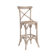 Sgabello bar grigio in legno stile naturale
