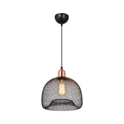 Lampada a sospensione metallo traforato nero Arenda MDL4323