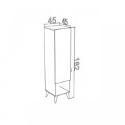 Armadio ingresso camera slim porta abiti portatutto cm 45 x 45x x 182 h