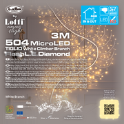 Ramo CLIMBER TIGLIO Bianco 504 MicroLED FlashLED 4m+300cm Luci di Natale