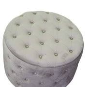 Puff velluto 1-2 grigio chiaro cm ø70h42