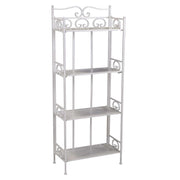 Scaffale metallo new jessica 4 piani bianco brush cm 47x23