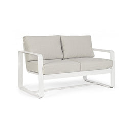 Divano per esterno due posti Bianco MERRIGAN 134x78x h84 cm