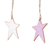 Stella legno rosa confezione da 8 cm21,5x10,5x2,2