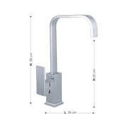 Rubinetto miscelatore da cucina finitura cromo h. 28x24 cm