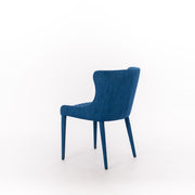 4xSedia in tessuto blu 58x50,5x83h cm