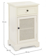 Comodino classico Amabel 1 anta e 1 cassetto 42x32x72h cm
