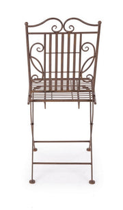 Sedia pieghevole in acciaio Marrone MELANIE 38x51x h92 cm