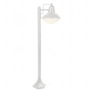 Struttura in alluminio pressofuso con connettore, portalampada in porcellana E27, adatta per lampade a risparmio energetico, altezza max lampada 160 mm, alimentazione 230V, protezione IP44, potenza massima lampade 60W bianco