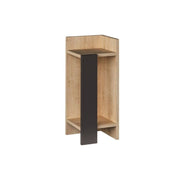 Tavolino di design Elos colore rovere oak pannello antracite 25x25x60h destro EFFEZ