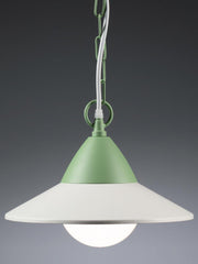 Sospensione in Alluminio e Metallo con Diffusore Opalino - 20W - 2050 Lumen biancoverde