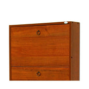 Scarpiera Slim in legno nobilitato 5 ribalte noce antico h.180x65x15 cm