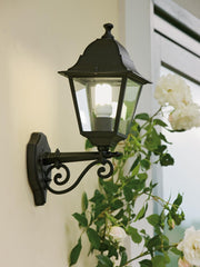 Lampada da terra in alluminio pressofuso, diffusori in vetro trasparente, altezza max 210mm, alimentazione 230V, potenza massima 100W nero