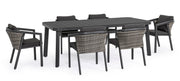 Set tavolo + 6 sedie Cordova antracite